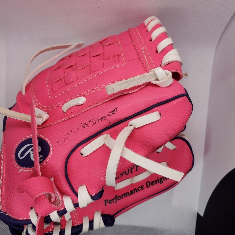 Rawlings Players Series 9 Inch Youth Baseball Glove Mitt Pink Girls PL90PPW RHT